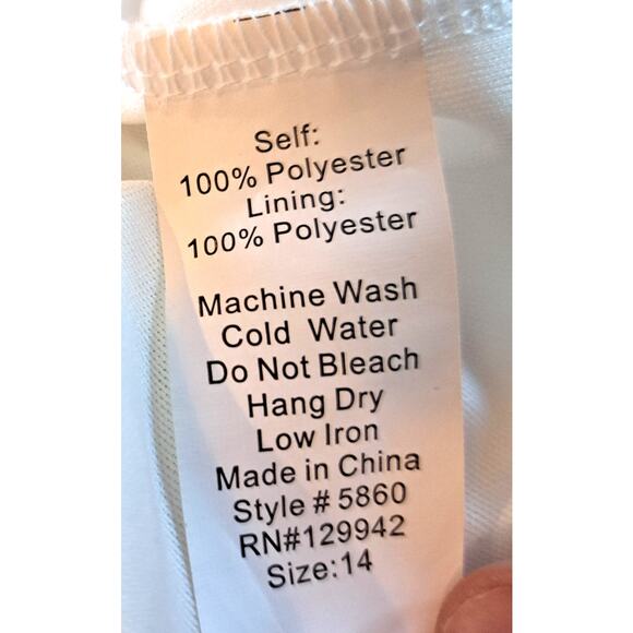 Btween Floral CottagecoreTextured Sheath Dress 14 White Blue Green‎ Lace - Picture 5 of 8